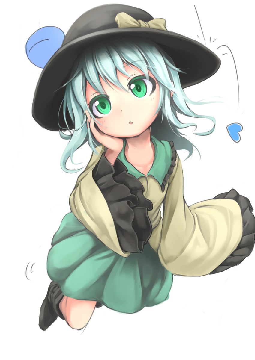 1girl, :o, absurdres, bad_id, bad_pixiv_id, bow, female_focus, green_eyes