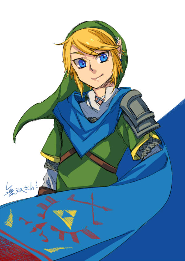 1boy, armor, bad_id, bad_pixiv_id, blonde_hair, blue_eyes, chainmail, hat