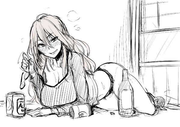 10s, 1girl, blush, bokura_wa_minna_kawaisou, breasts, female_focus, glasses, indoors, large_breasts, lingerie, long_hair, looking_at_viewer, monochrome, nishikino_mayumi, sian, solo, underwear