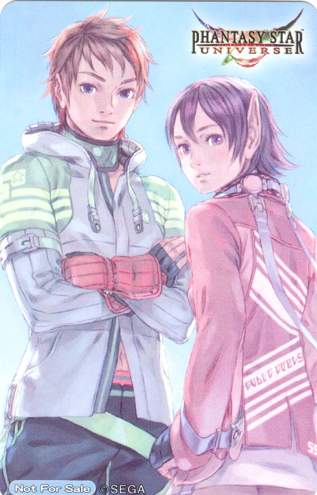 akikazu_mizuno, blue_eyes, elf, ethan_waber, karen_erra, phantasy_star, phantasy_star_universe, pointy_ears