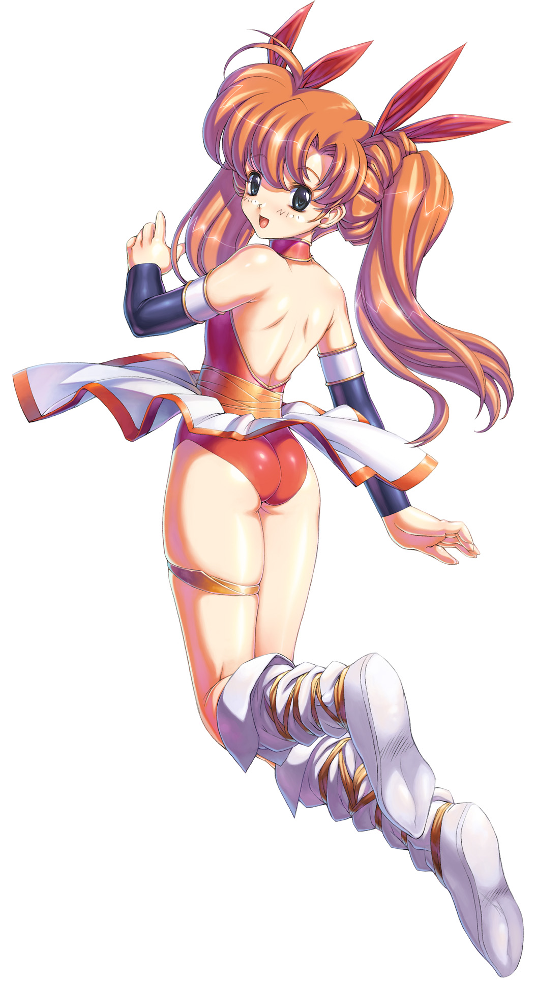 1girl, donut_hair_bun, female_focus, full_body, hair_bun, highres, langrisser, langrisser_iii