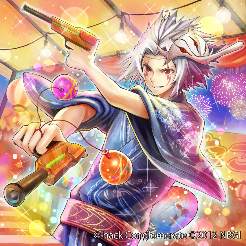 .hack//, .hack//g.u., 00s, 10s, 1boy, 2012, absurdres, albino