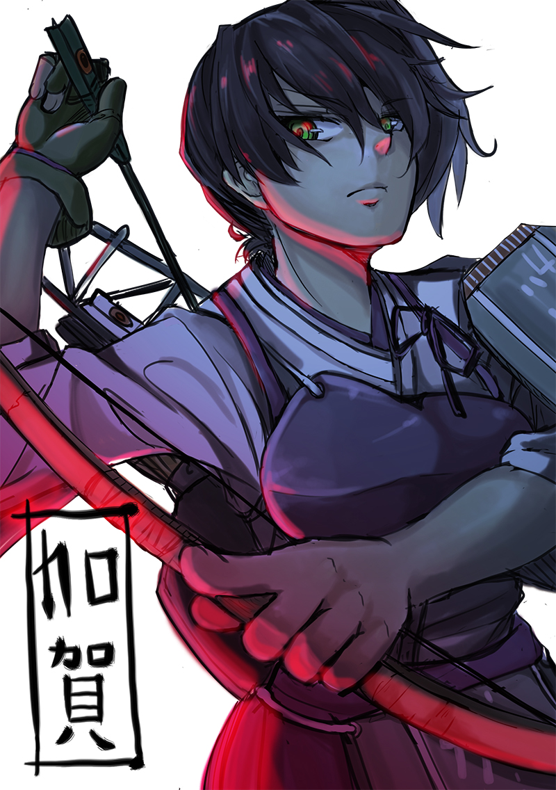 10s, 1girl, arrow_(projectile), bow_(weapon), brown_hair, character_name, female_focus, gloves