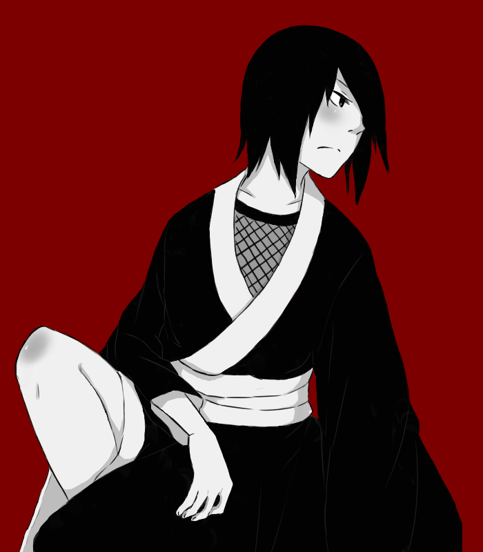 1girl, female_focus, hanatsuduki, monochrome, naruto_(classic), naruto_(series), shizune_(naruto), simple_background