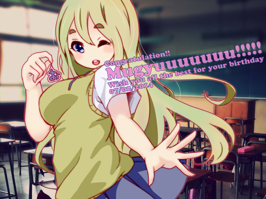 1girl, blonde_hair, blue_eyes, dantyo0, female_focus, highres, k-on!, kotobuki_tsumugi