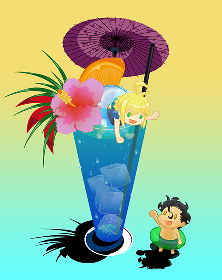 1boy, 1girl, ahoge, alternate_costume, artoria_pendragon_(fate), bad_id, bad_pixiv_id, black_hair