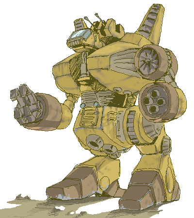 dugger, kow_(k.), lowres, mecha, no_humans, robot, sentou_mecha_xabungle, tagme