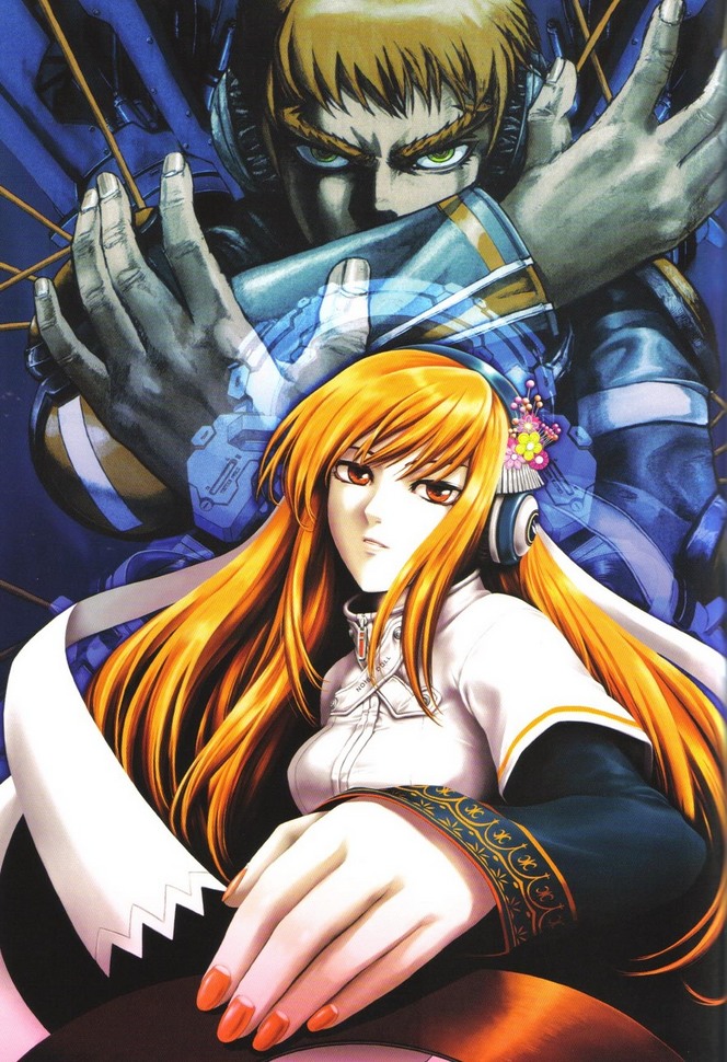 artbook, beatmania_iidx, beatmania_iidx_9th_style, bemani, goli_matsumoto, headphones, long_hair, nail_polish