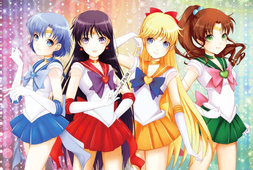4girls, aino_minako, bishoujo_senshi_sailor_moon, black_hair, blonde_hair, blue_eyes, blue_hair, blue_sailor_collar