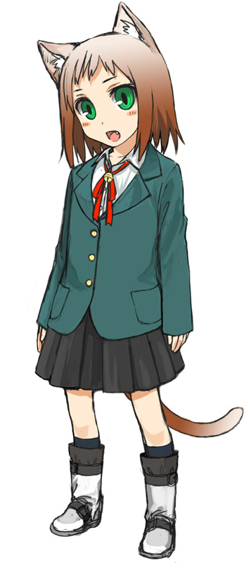 animal_ears, blazer, cat_ears, cat_tail, hito, jacket, original, school_uniform