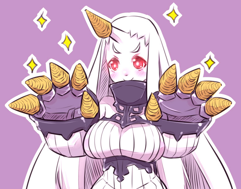 10s, 1girl, abyssal_ship, bad_id, bad_pixiv_id, bare_shoulders, blush, breasts