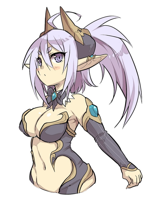 1girl, bad_id, bad_pixiv_id, breasts, eteru_(mofuaki), female_focus, horns, large_breasts