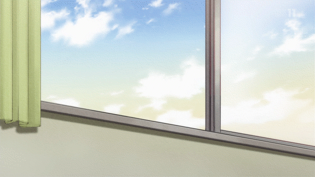 10s, 1girl, animated, animated_gif, apron, brown_eyes, brown_hair, cake