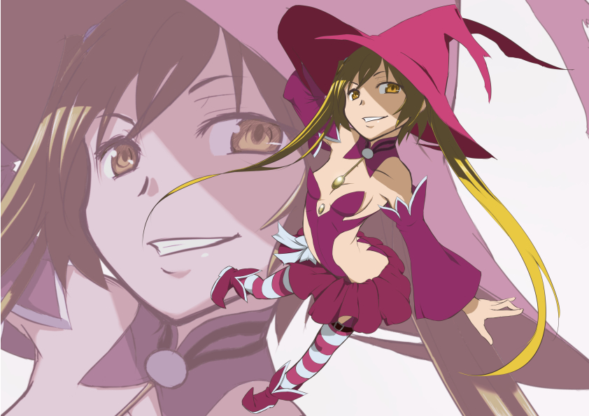 10s, 1girl, anri_airi, arm_warmers, asuka_yuuri, blonde_hair, boots, breasts