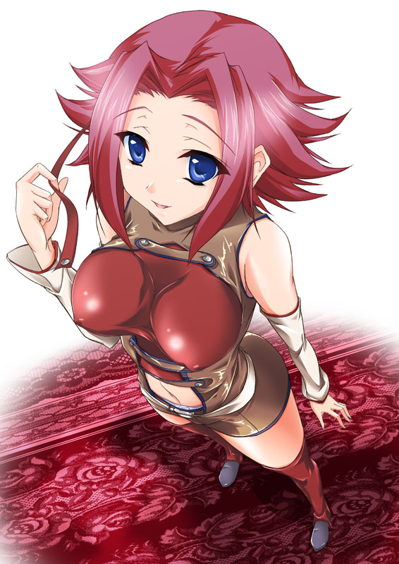 00s, 1girl, bare_shoulders, blue_eyes, breasts, code_geass, female_focus, full_body