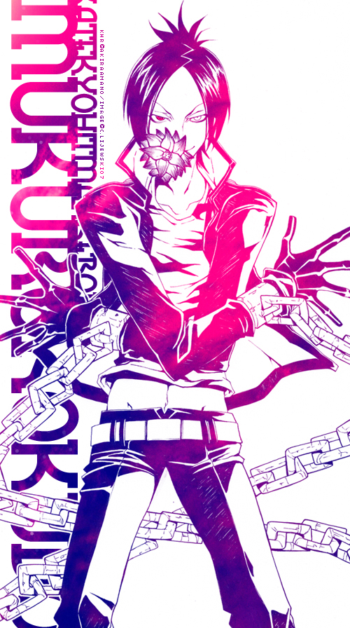 00s, 1boy, chain, flower, heterochromia, katekyo_hitman_reborn!, lotus, lucy007