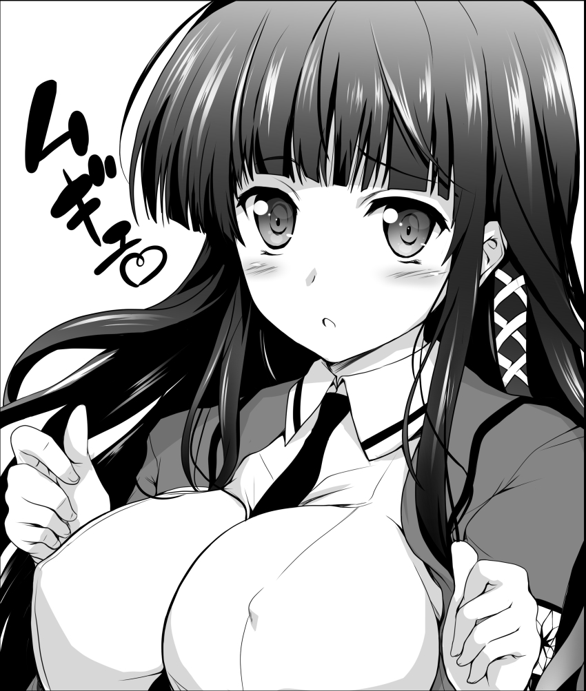 10s, 1girl, absurdres, bad_id, bad_pixiv_id, circle_cut, female_focus, greyscale