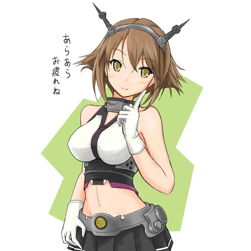 10s, 1girl, ara_ara, bad_id, bad_pixiv_id, bare_shoulders, brown_eyes, brown_hair