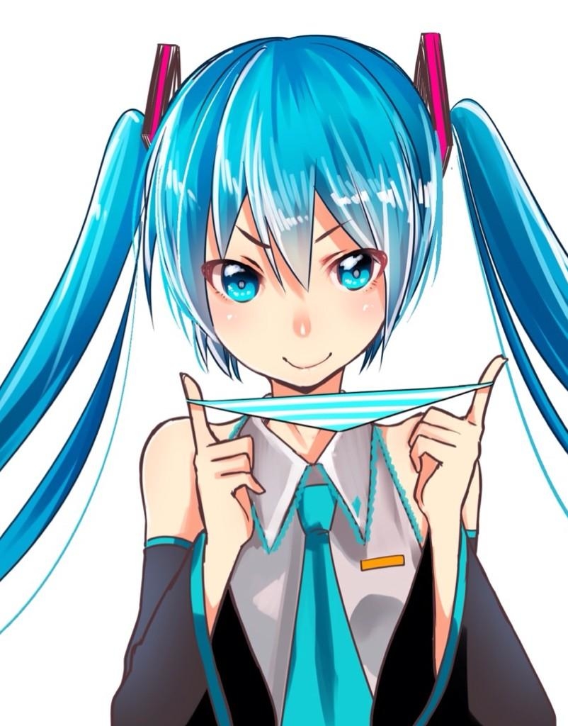 1girl, aqua_eyes, aqua_hair, asanome, detached_sleeves, female_focus, hatsune_miku, holding