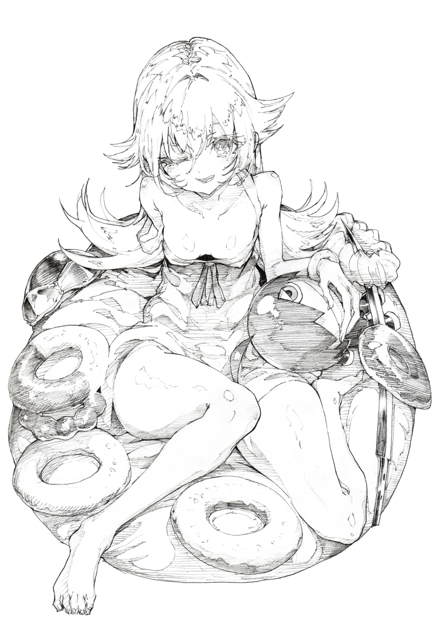 1girl, absurdres, araragi_koyomi, bad_id, bad_pixiv_id, bakemonogatari, bare_legs, bare_shoulders