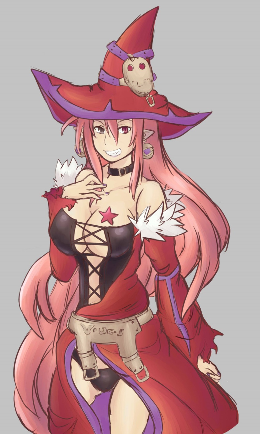 1girl, absurdres, azylsagara, bare_shoulders, belt, black_panties, breast_tattoo, breasts