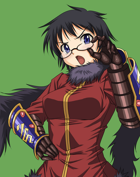 adjusting_eyewear, alchemist, alchemist_(sekaiju), alchemist_2_(sekaiju), atlus, black_hair, blue_eyes, etrian_odyssey