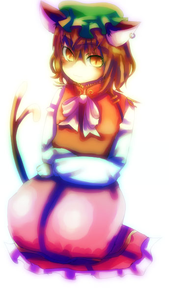 1girl, animal_ears, bad_id, bad_pixiv_id, cat_ears, cat_girl, cat_tail, chen