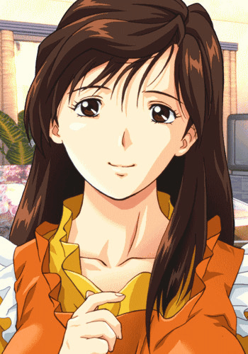 1girl, animated, animated_gif, blush, brown_eyes, brown_hair, female_focus, kurihara_mari