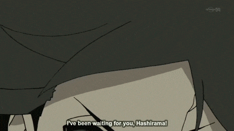 2boys, :d, animated, animated_gif, armor, cracked_clothes, cracked_skin, dark-skinned_male, dark_skin, disappointed, frown, grin, hair_over_one_eye, holding, holding_weapon, long_hair, lowres, multiple_boys, naruto_(series), naruto_shippuuden, open_mouth, pointing, pointing_at_another, red_armor, rejection, rinnegan, senju_hashirama, senju_hashirama_(edo_tensei), smile, spiked_hair, subtitled, uchiha_madara, uchiha_madara_(edo_tensei), weapon