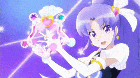 10s, animated, animated_gif, cure_fortune, fortune_tambourine, happinesscharge_precure!, hikawa_iona, lowres, magical_girl, precure