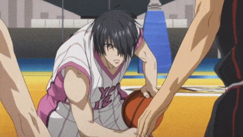 animated, animated_gif, ball, basketball, basketball_(object), basketball_court, basketball_uniform, blue_hair, himuro_tatsuya, hyuuga_junpei, izuki_shun, kuroko_no_basuke, kuroko_tetsuya, lowres, multiple_boys, playing_sports, sportswear