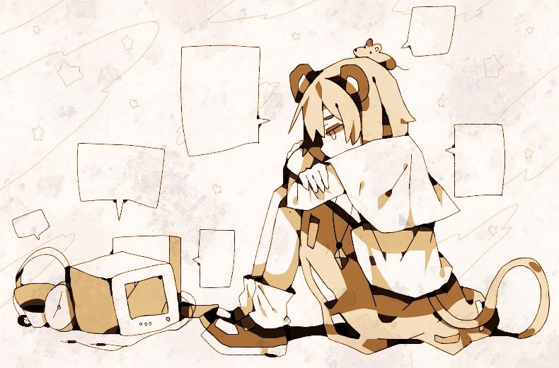 1girl, animal_ears, bad_id, bad_pixiv_id, hazuki_shino, headphones, holding_legs, leg_hold