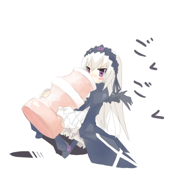 00s, black_boots, boots, chibi, full_body, gothic_lolita, hair_between_eyes, kanikama