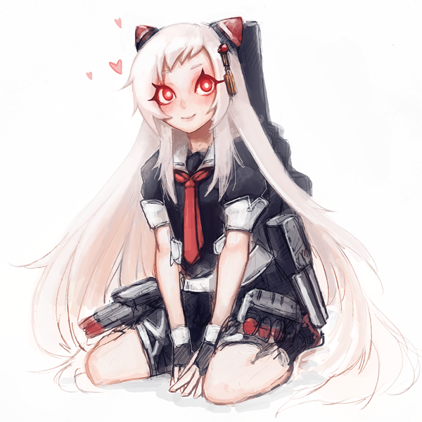 1girl, abyssal_ship, airfield_princess, bad_id, bad_pixiv_id, cosplay, female_focus, fingerless_gloves