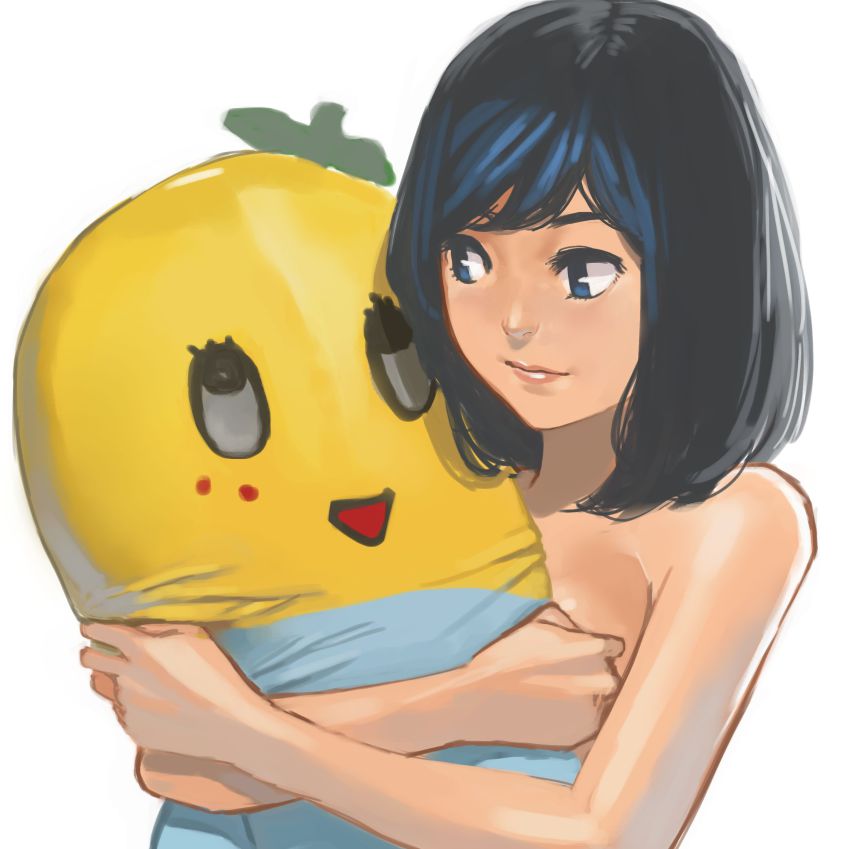 1girl, absurdres, bad_id, bad_pixiv_id, black_eyes, black_hair, female_focus, funasshii