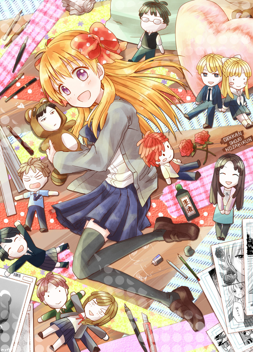 >_<, 10s, 1girl, :d, animal_costume, bad_id, bad_pixiv_id, black_hair