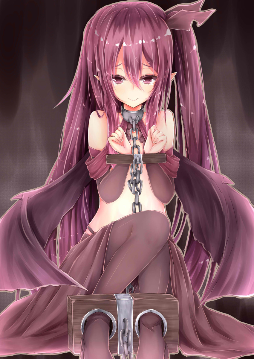 1girl, absurdres, bad_id, bad_pixiv_id, bat_wings, bdsm, bondage, bound