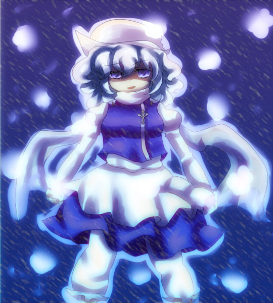 1girl, bad_id, bad_pixiv_id, culotte_(hosenrock), female_focus, hat, letty_whiterock, scarf