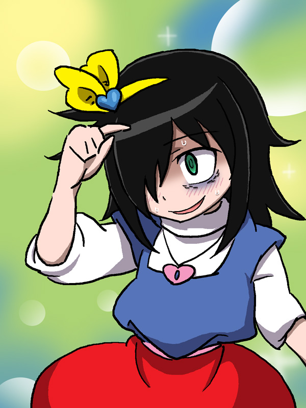 akiyama_(r-aki), bags_under_eyes, black_hair, cosplay, green_eyes, kuroki_tomoko, mahou_no_princess_minky_momo, watashi_ga_motenai_no_wa_dou_kangaetemo_omaera_ga_warui!