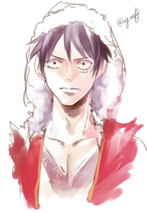 1boy, ag_wolf, agito013, hood, male_focus, monkey_d._luffy, one_piece, scar