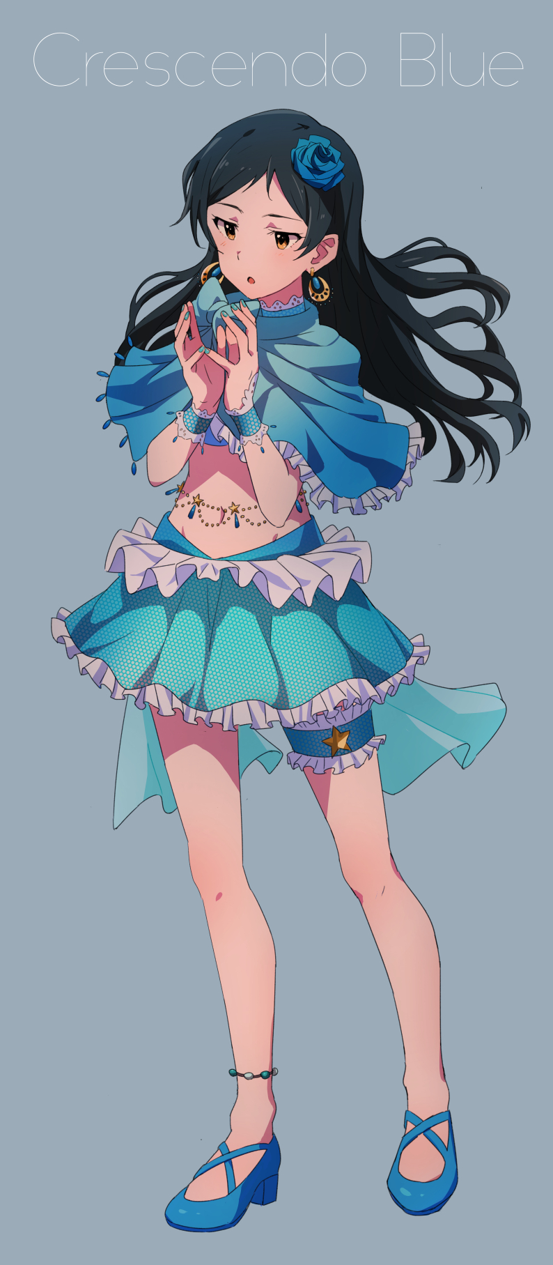 10s, 1girl, :o, alternate_hair_color, anklet, bad_id, bad_pixiv_id, blue_hair