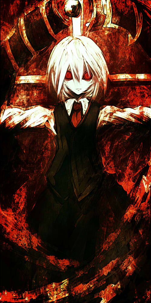 1girl, bad_id, bad_pixiv_id, blonde_hair, denpa_rasaito, ex-rumia, expressionless, kuroganeya280