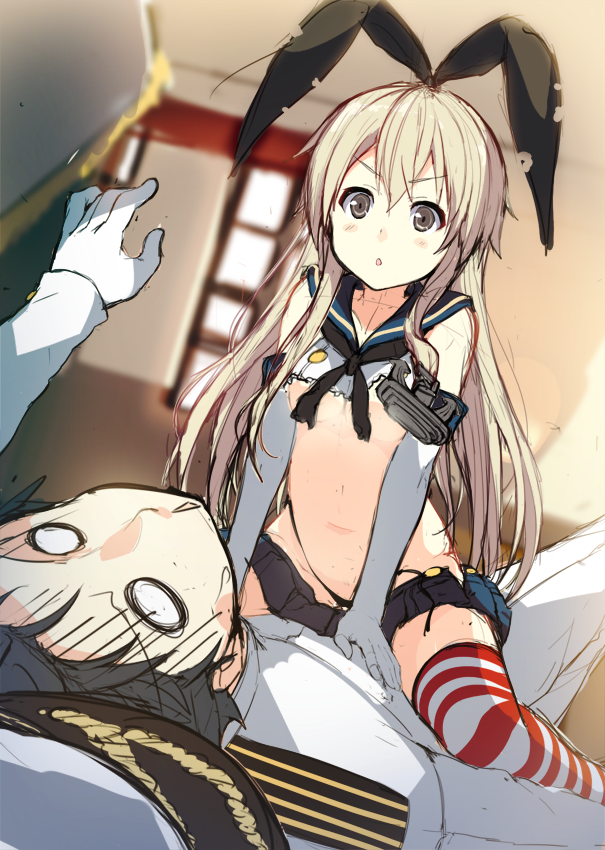 >:o, 10s, 1boy, 1girl, :o, admiral_(kancolle), bad_id, bad_nicoseiga_id