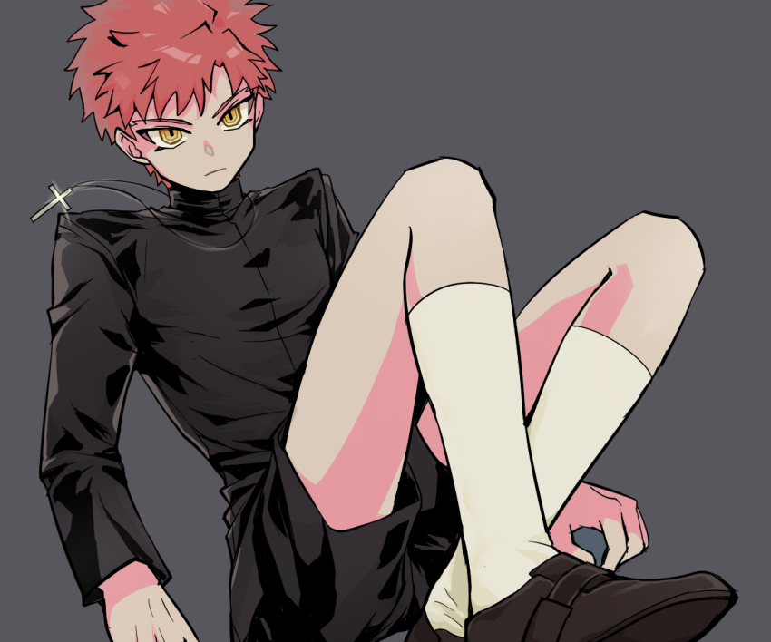 1boy, amakusa_shirou_(fate)_(fanfic), cross, cross_necklace, emiya_shirou, fate/stay_night, fate_(series), jewelry