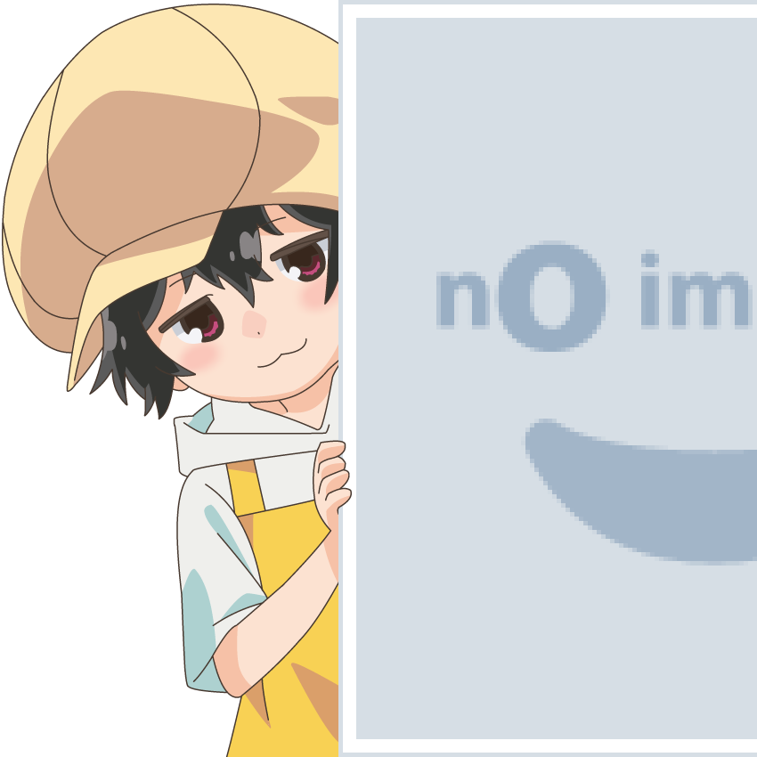 1girl, :3, black_hair, newsboy_cap, commentary_request, denki-gai_no_hon'ya-san, female_focus, hat