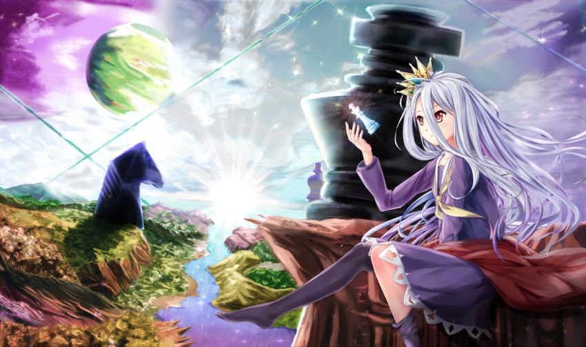 10s, 1girl, bad_id, bad_pixiv_id, brown_eyes, chess_piece, crown, expressionless