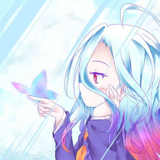 10s, 1girl, bad_id, bad_pixiv_id, black_serafuku, bug, butterfly, butterfly_on_hand