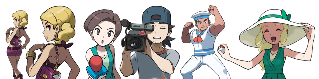 10s, beauty_(pokemon), derivative_work, gabby_(pokemon), lady_(pokemon), nintendo, npc_trainer, official_art