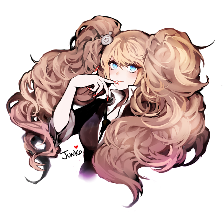 10s, 1girl, bad_id, bad_twitter_id, blonde_hair, blue_eyes, danganronpa:_trigger_happy_havoc, danganronpa_(series)