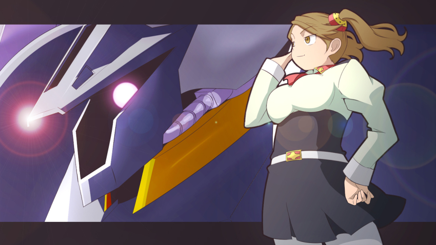 10s, commentary_request, gundam, gundam_build_fighters, gundam_build_fighters_try, mecha, pantyhose, r-gyagya